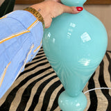 1960s turquoise Murano table lamp