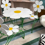 1950s Italian rare outdoor daisy garden set