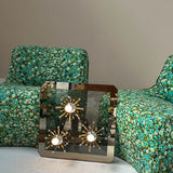 Italian 1970s starburst mirrored wall light