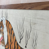 1960s Framed Tibetan tiger painting
