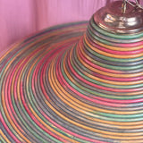 Huge 1970s Vivai Del sud bamboo pendant light