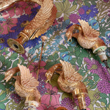 Italian gold plated swan basin taps c.1970 (two available)