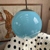 1970s Blue Murano pendant light