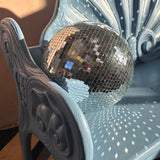 1930s italian chunky blue shell bench