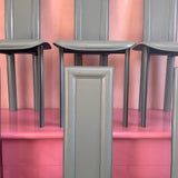 1980s Peppermint leather dining chairs by Roche Bobois