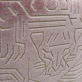Italian 1970s recovered pink conversation chair in Dedar Darwinista, a metallic jungle velvet