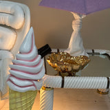 Rare 1990s large ice cream wall light