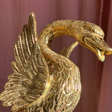 Italian gold plated swan basin taps c.1970 (two available)