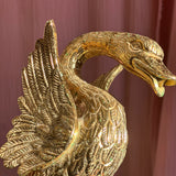Italian gold plated swan basin taps c.1970 (two available)