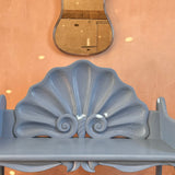 1930s heavy steel pear shape mirror