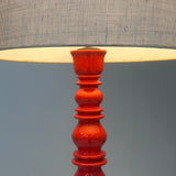 1970s Italian Orange red ceramic floor lamp