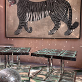 1970s Large Tiger oil painting on canvas