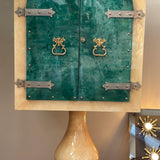 1960s Aldo TURA cocktail bar in rare green and caramel