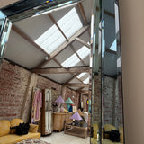 Large Italian blue & green mirror (console sold separately?