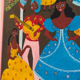 1976 Brazilian carnival oli paintings (sold as a pair)