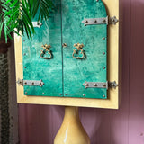 Rare green 1960s Aldo TURA cocktail bar