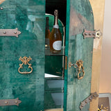 1960s Aldo TURA cocktail bar in rare green and caramel