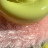 1970s Murano vase in acid yellow and pink