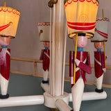 Rare 1950's Jacques Adnet Soldiers by Suzanne Bonnichon wooden chandelier