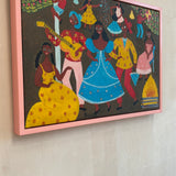 1976 Brazilian carnival oli paintings (sold as a pair)