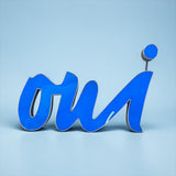 1990s cafe illuminated ‘OUI’ sign