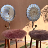 1980s Hand painted Celeste dining chairs. Moon and Sun. Sold separately