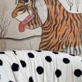 1960s Framed Tibetan tiger painting