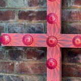 Pink circus wall light cross