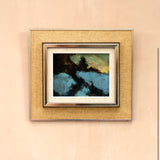 Winter landscape, Mid century framed oil painting