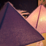 Rare pair of 1970s John Dickinson drape, knotted table lamps