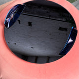 1970s Cristal Arte blue mirrored serving tray