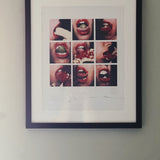 Framed lithograph by Mario Schifano signed and dated ‘gusto’ 1974