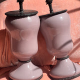 Pair of Lavender ceramic lamps