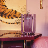 Beautiful Italian Lilac lucite chandelier C.1970