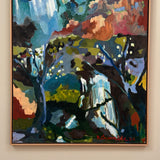 1972 French oil painting signed M Charralde ‘waterfall’