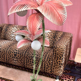 Pink palm floor lamp by Sergio Terzani
