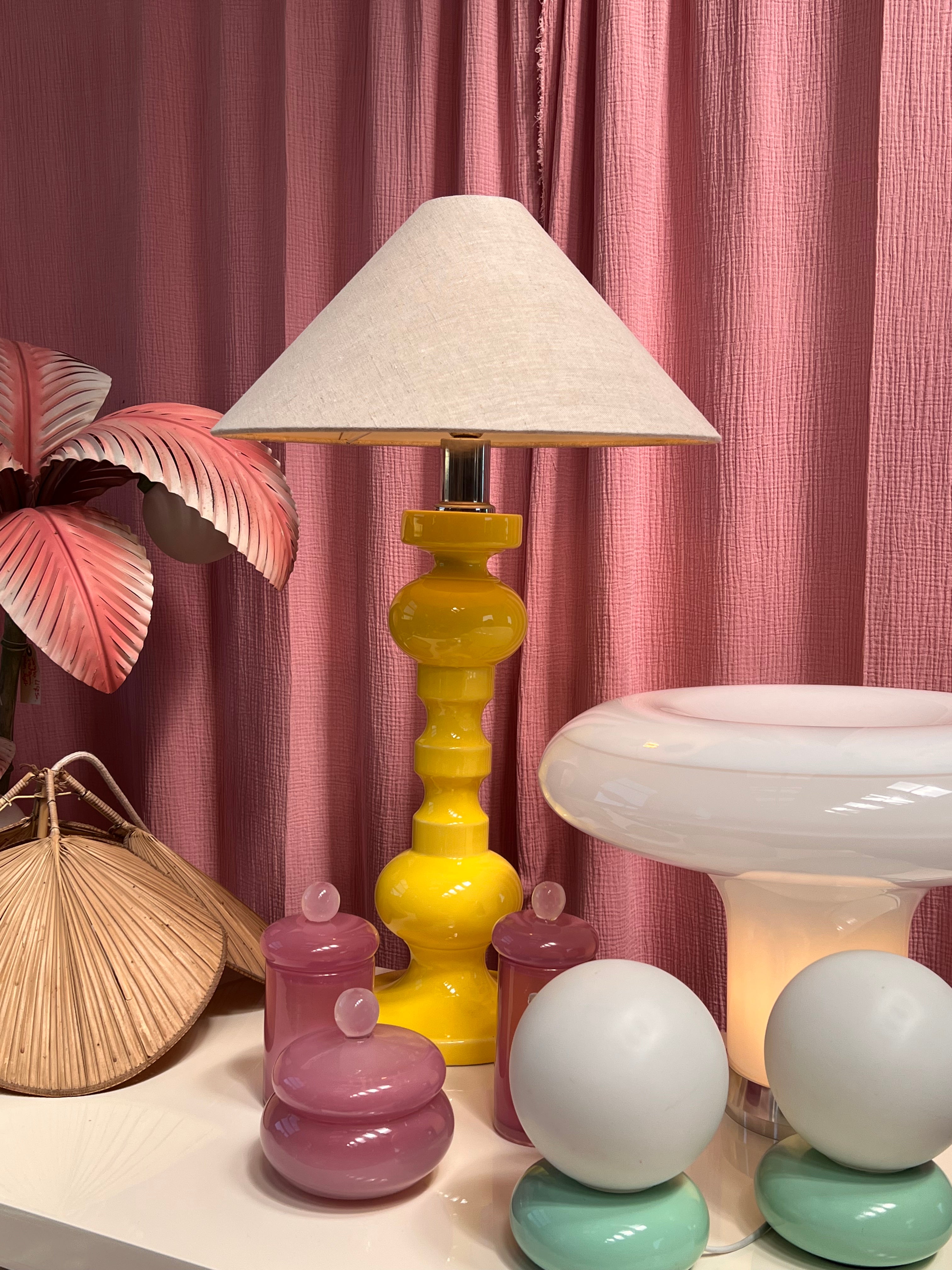 yellow vintage table lamp