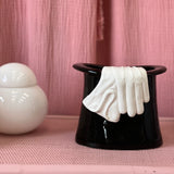 1980s top hat and glove ceramic vase