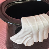 1980s top hat and glove ceramic vase