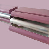 Pink and chrome American 1980s Bubble/bullnose drawers