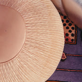 Peach silk pouffe by Fremau Paris 1970