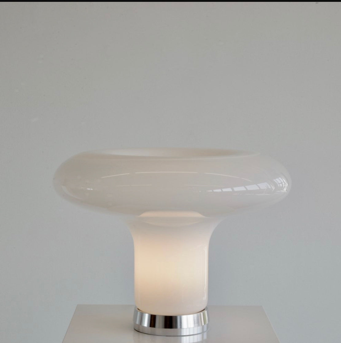 designer vintage glass lamp