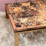 Rare Maison Jansen 1963 faux tortoiseshell and brass coffee table