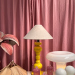 yellow ceramic lamp base