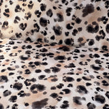1970s linen leopard print lounge chair