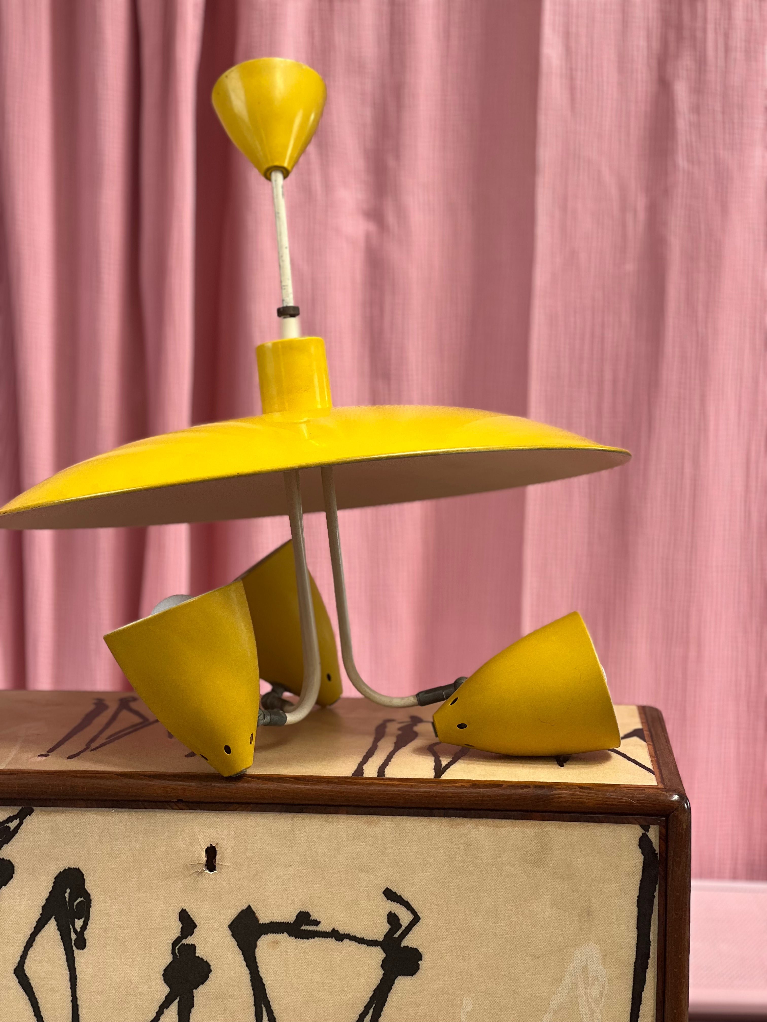 yellow mid century designer light