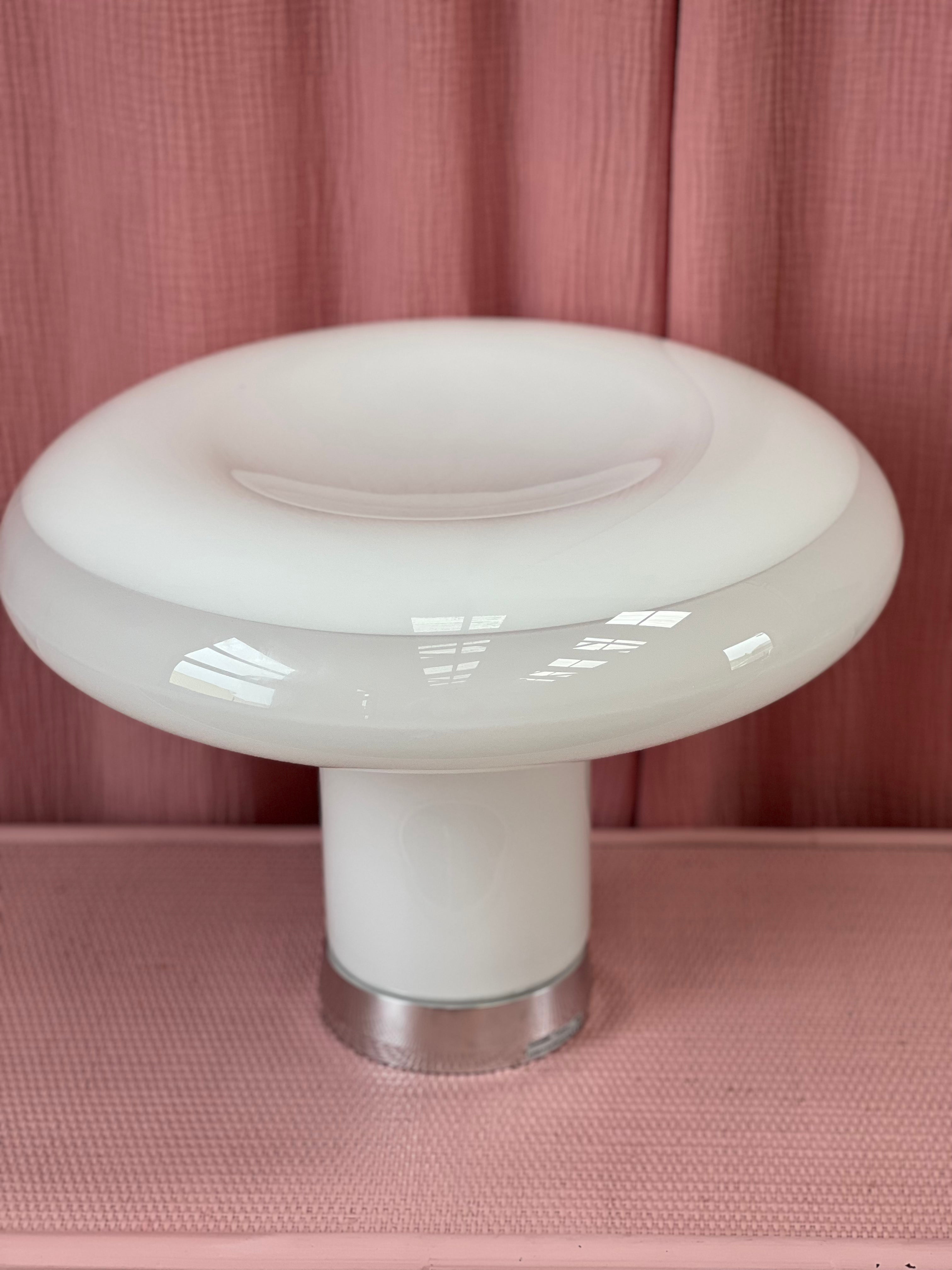 white vintage glass lamp 