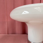 Angelo Mangiarotti white glass vintage lamp
