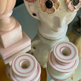 Sicilian ceramic candle holders x 2