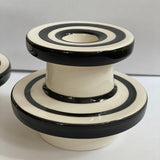 Sicilian ceramic candle holders x 2
